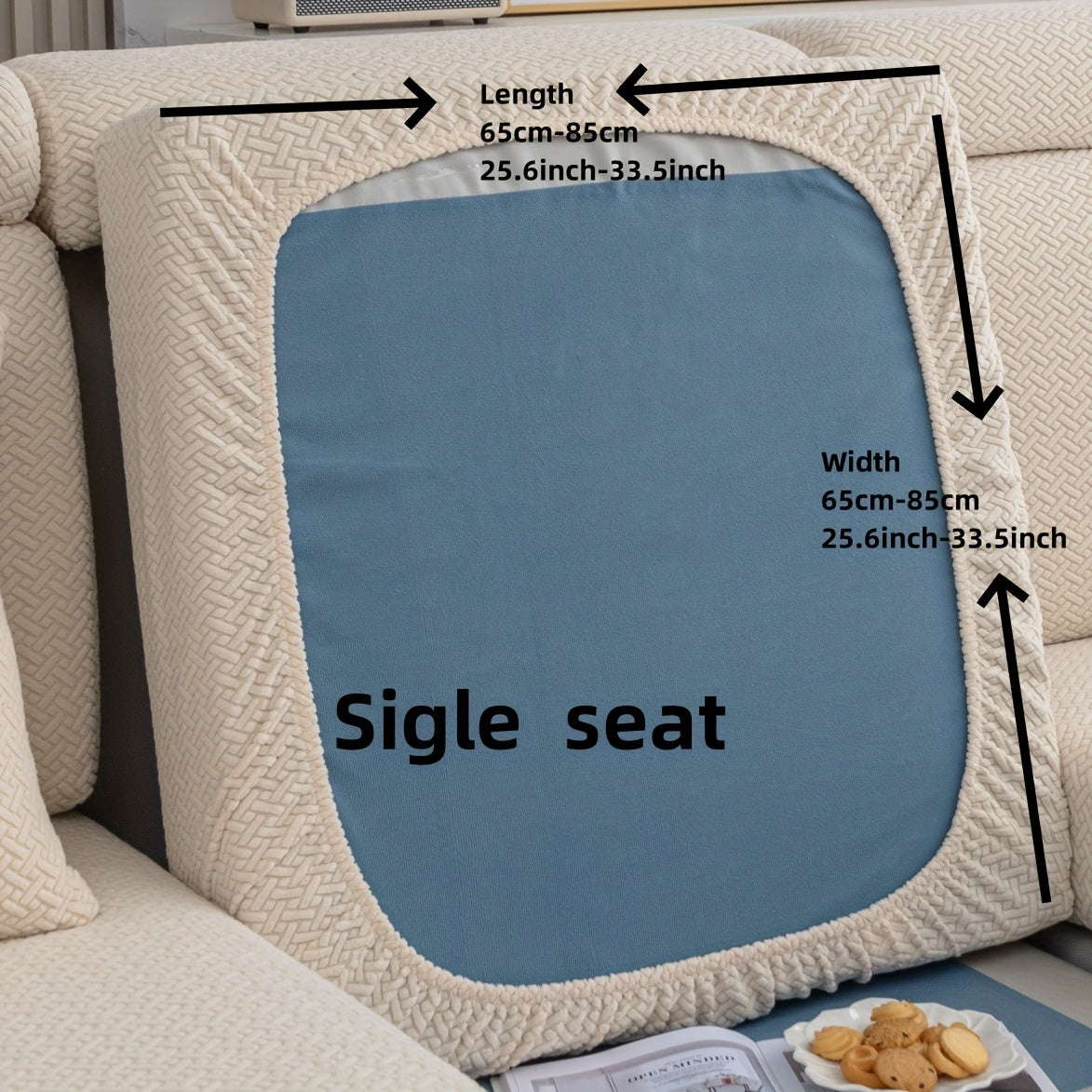 Checkered Polar Fleece Sofa Cover Universal Fit Machine Washable Multi-Purpose