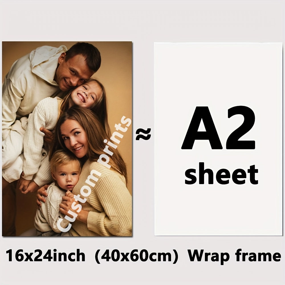 Персонализированный семейный и парный фотоальбом - УФ-печать коллекции сувениров на индивидуальном холсте размером 16x24 дюйма, персонализированная печать фотографий, размер: 40x60 см