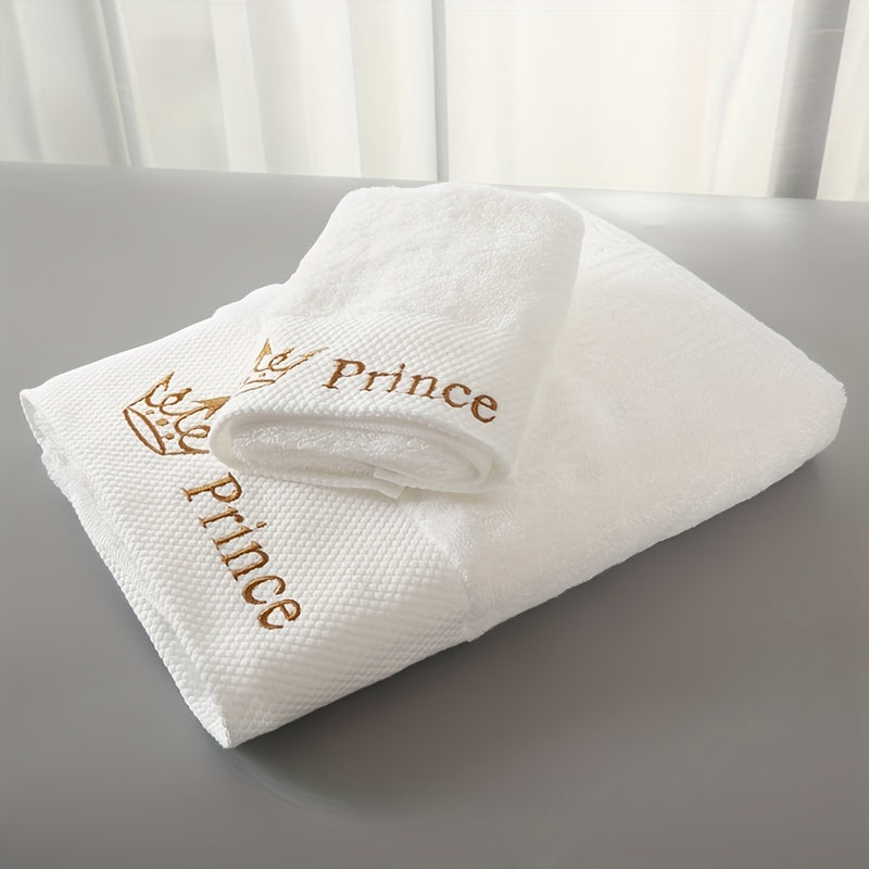 Cotton Bath Towels Soft Absorbent Embroidered for Household and Hotel Use