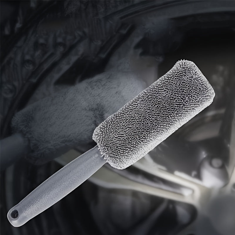 Tire Cleaning Brush Long Handle Car Wash Tool Durable Plastic Exterior