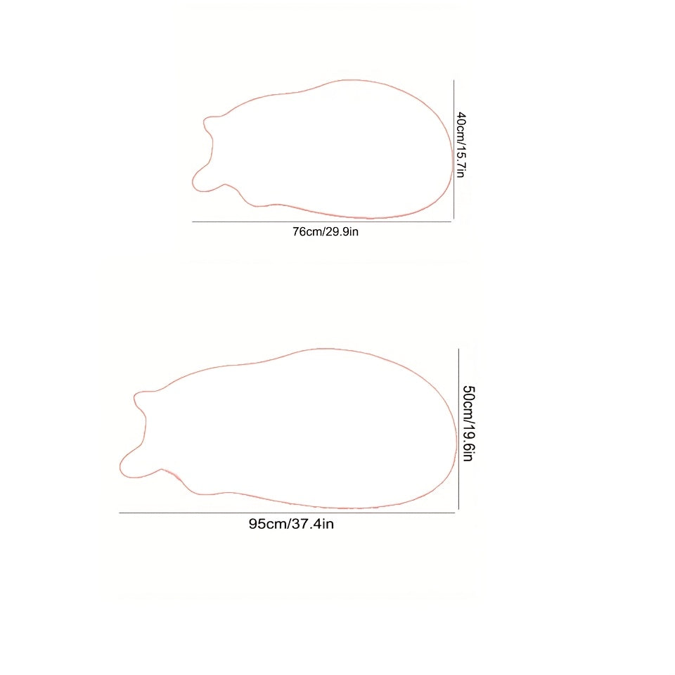 Chiroyli mushuk dizayni oshxona matosi tez quriydigan, sirg‘alishga qarshi, yumshoq gilam, hammom, yotoqxona, mehmonxona uchun