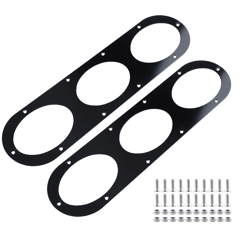 Universal Aluminum Alloy Rear Bumper Diffuser Plate Pair for Improved Aerodynamics