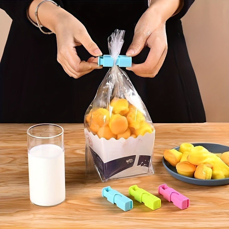 6 rangdagi 12 dona qayta ishlatiladigan plastmassa oziq-ovqat yopishqoq kliplar, non va atıştırmalıklarni havo o'tkazmaydigan saqlash uchun