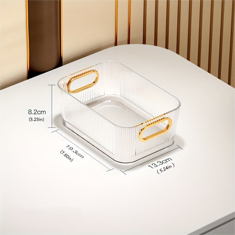 Desk Organizer Drawer Storage Box Transparent Plastic Makeup Bathroom Partition Dressing Table Container