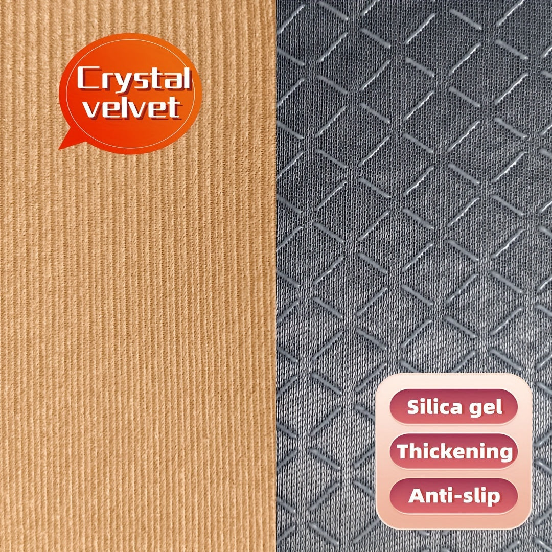 Personalized Plush Velvet Area Rug with Silicone Backing for Bedroom or Living Room