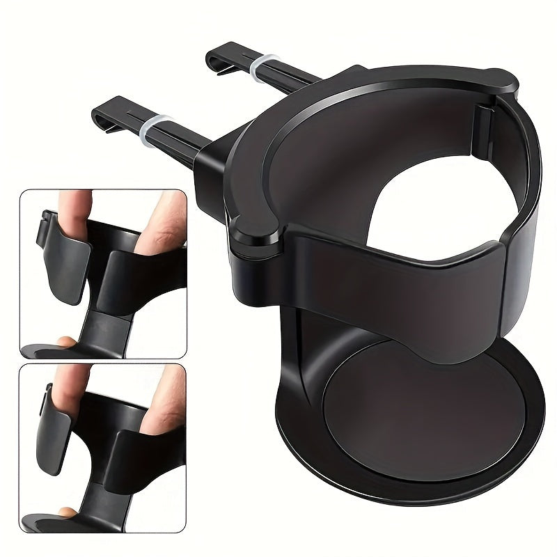 Adjustable PVC Car Cup Holder with Sponge Base for Water Bottles and Cans