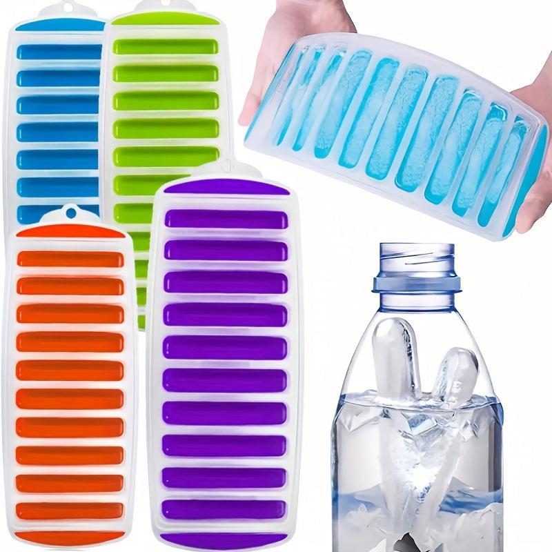 Bandeja de silicona flexible para hielo con fácil desmoldeo y apilable, de grado alimenticio PP