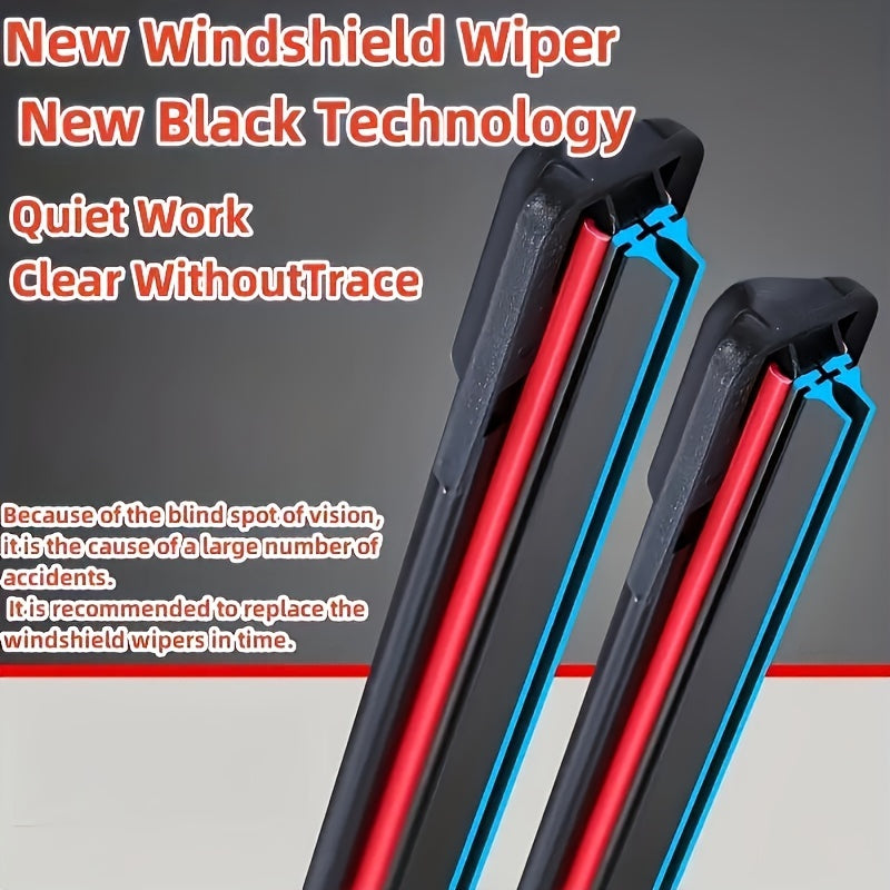 Lámina de limpiaparabrisas doble de goma para automoción, tipo U, duradera, estática, 1 pieza