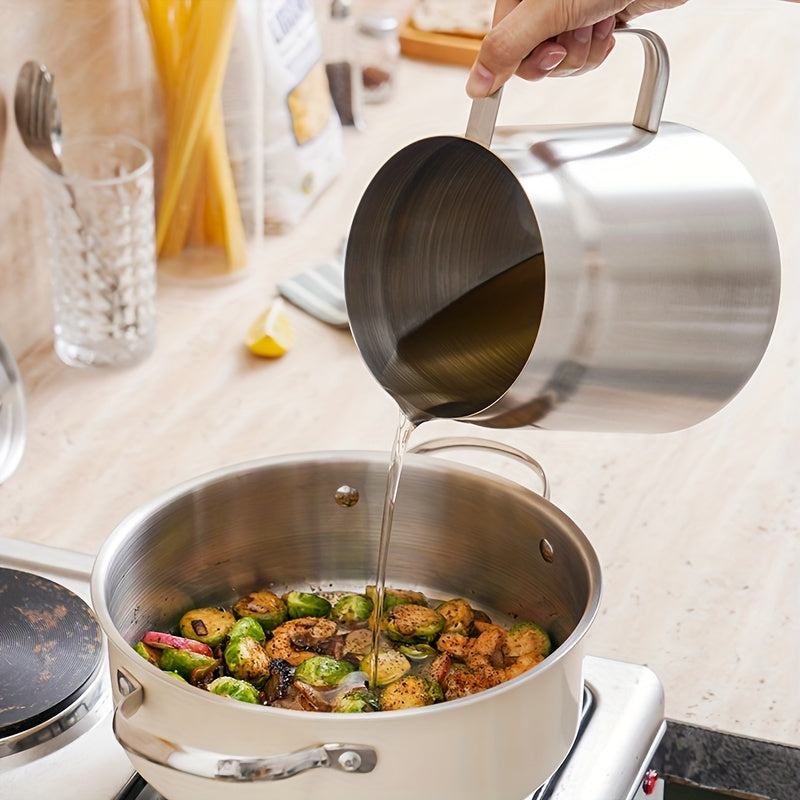 Stainless Steel Oil Filter Pot with Frying Basket and Strainer for Kitchen