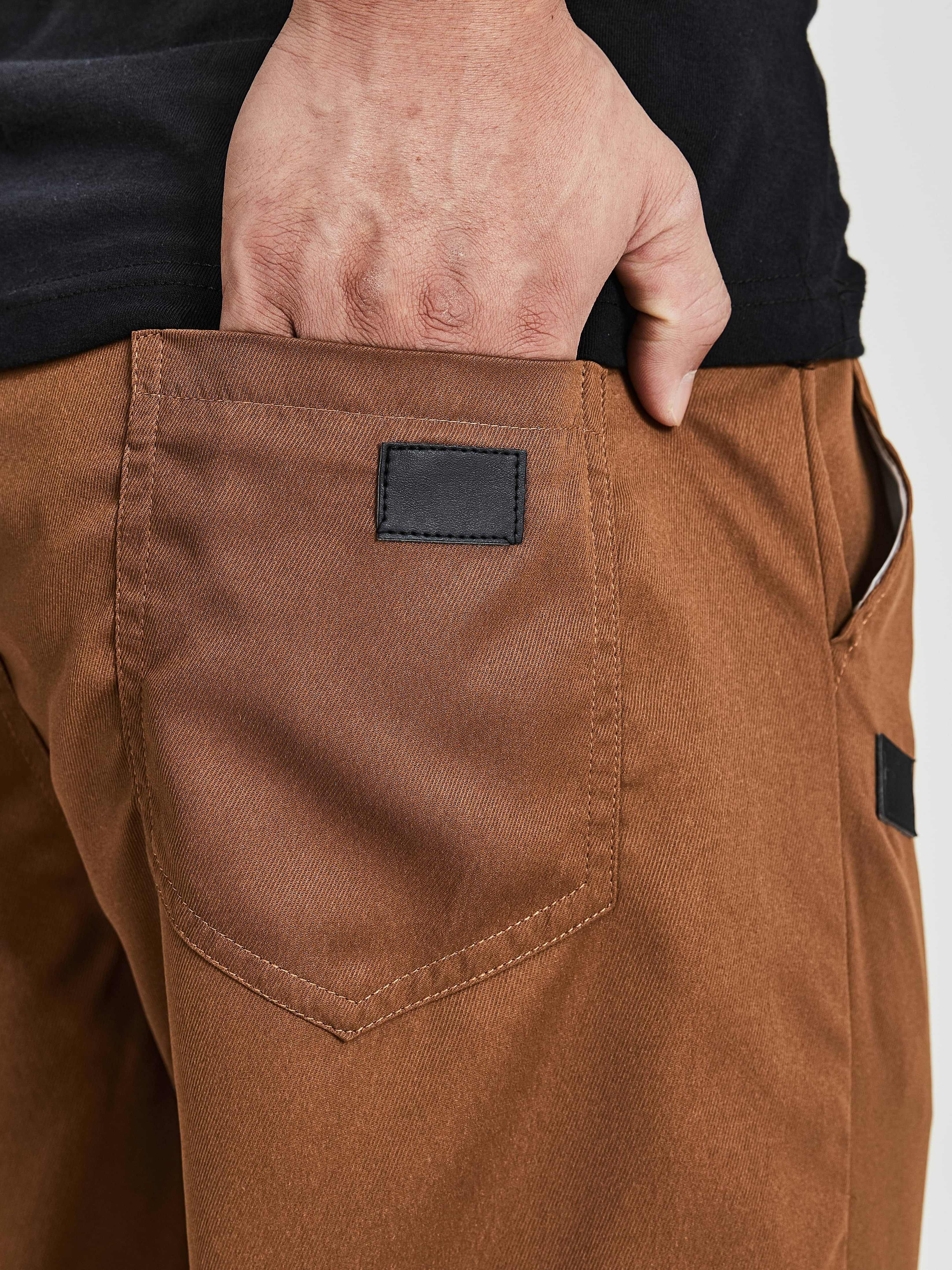 Men's Cargo Pants 2-Pack Loose Fit Drawstring Solid Polyester for Hiking Outdoor