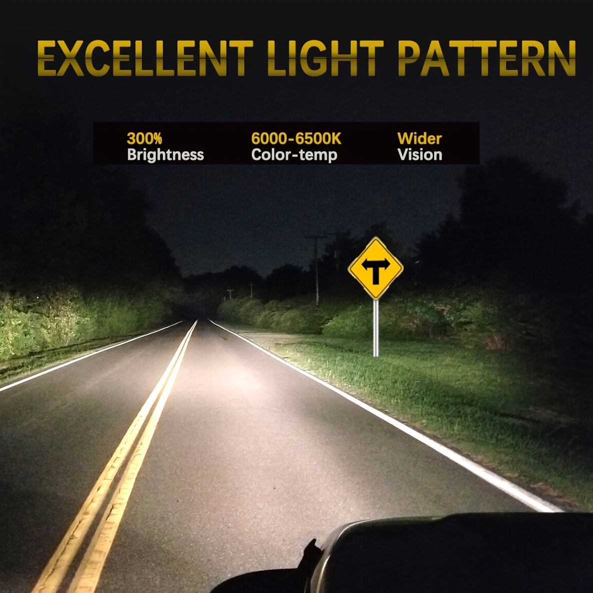 Universal LED Headlights 5x7 with Blue Halo and Amber Turn Signal