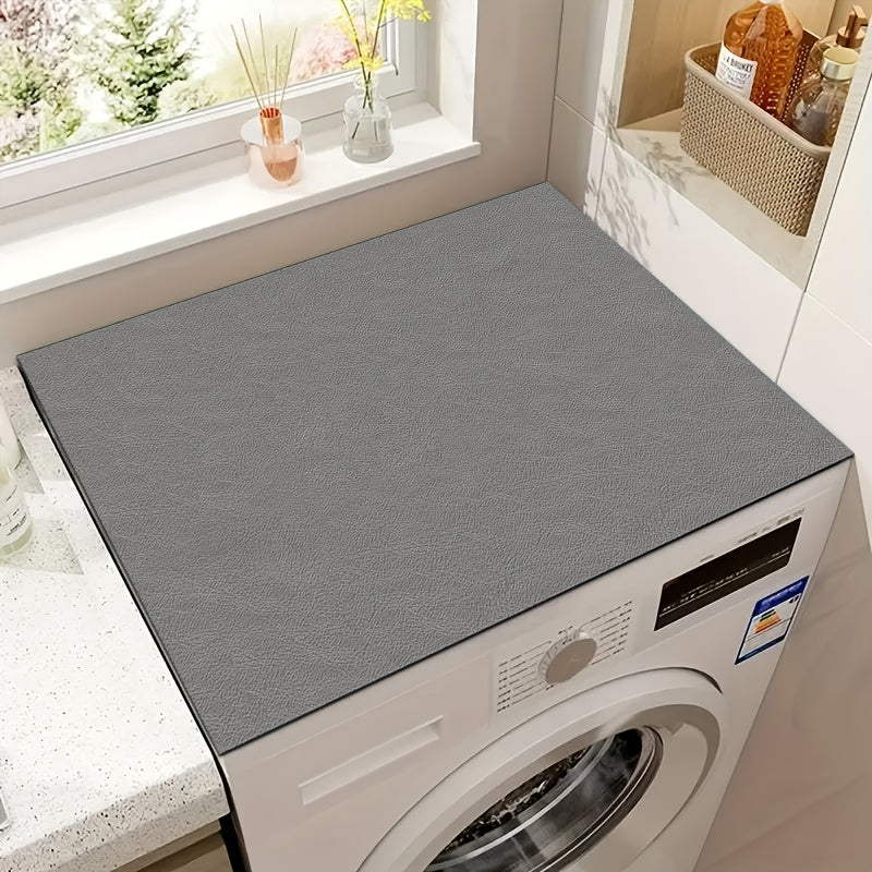 Solid Color Washer and Dryer Lid Protector Mat Non-Slip Absorbent Quick-Drying