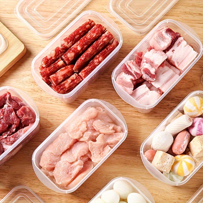 Clear Plastic Food Storage Containers Set for Fridge and On-the-Go