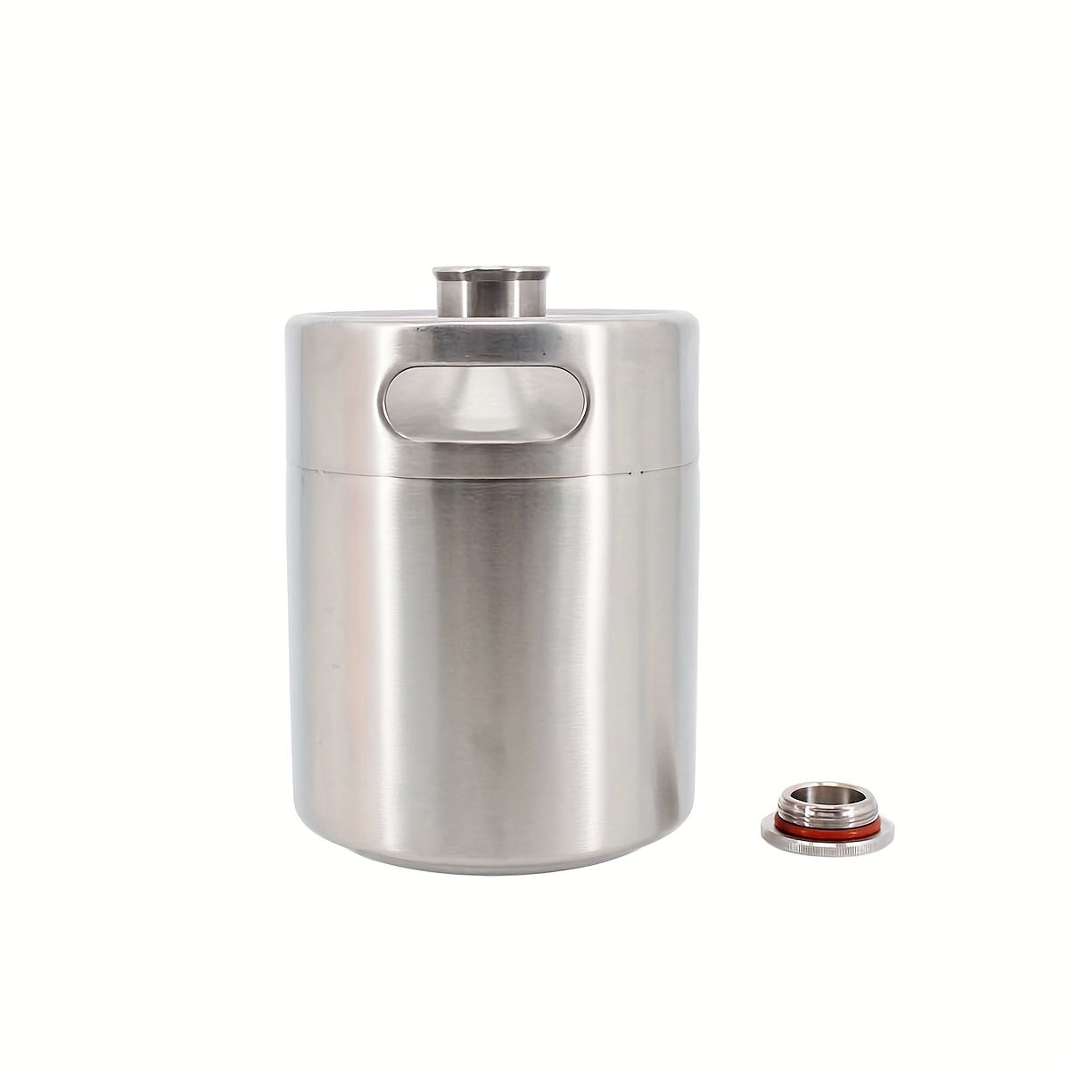 Mini Beer Keg Stainless Steel Refillable Portable for Homebrew and Craft Beverages