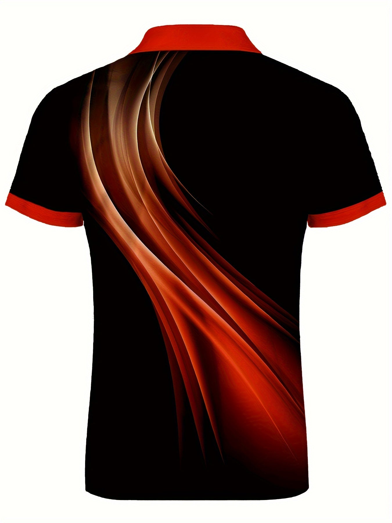 Men's Plus Size Golf T-Shirt with Retro Blue Lines Geometric Design Summer Casual Big and Tall