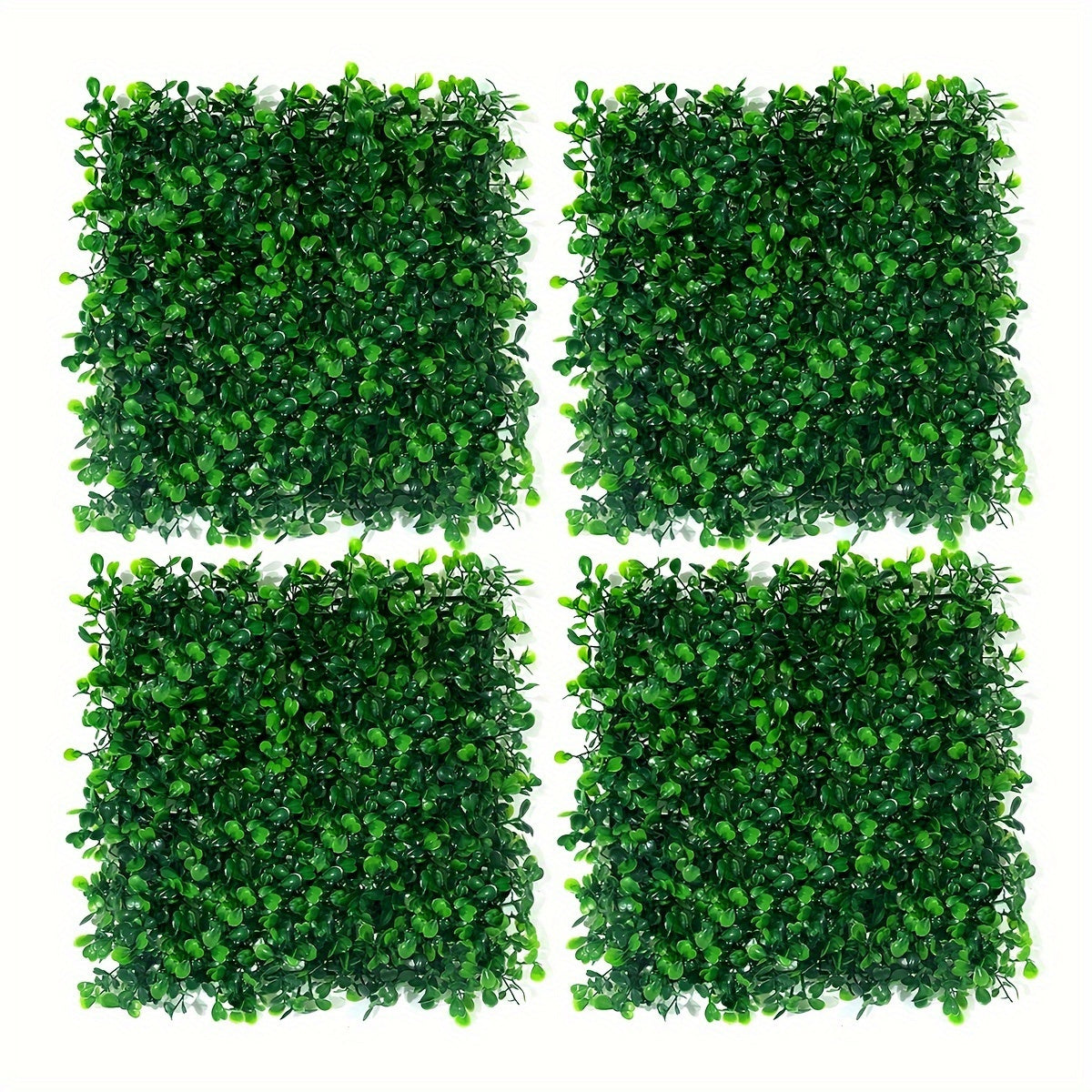Artificial Boxwood Fence Panels Set UV Protected Green Indoor Outdoor Garden Privacy Decorative
