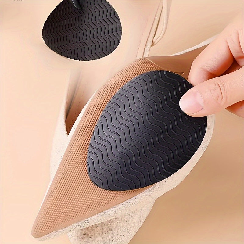 Unisex Rubber Non-Slip Shoe Sole Stickers Beige Slip-Resistant Pads