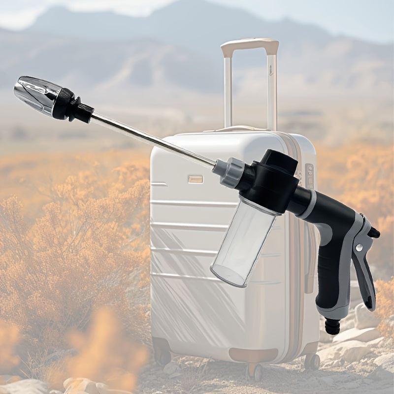 Portable High-Pressure Car Wash Gun with Quick Connection Adapters and Multi-Function Nozzle