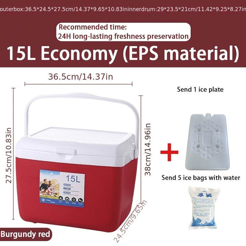 Portable Insulated Cooler Box for Outdoor Fishing Royal Blue Non-Electric Food Contact Safe