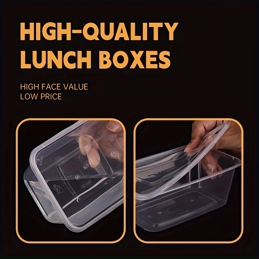 10-30 Pack Clear Plastic Food Storage Containers with Lids, Leak-Proof, Microwave Safe