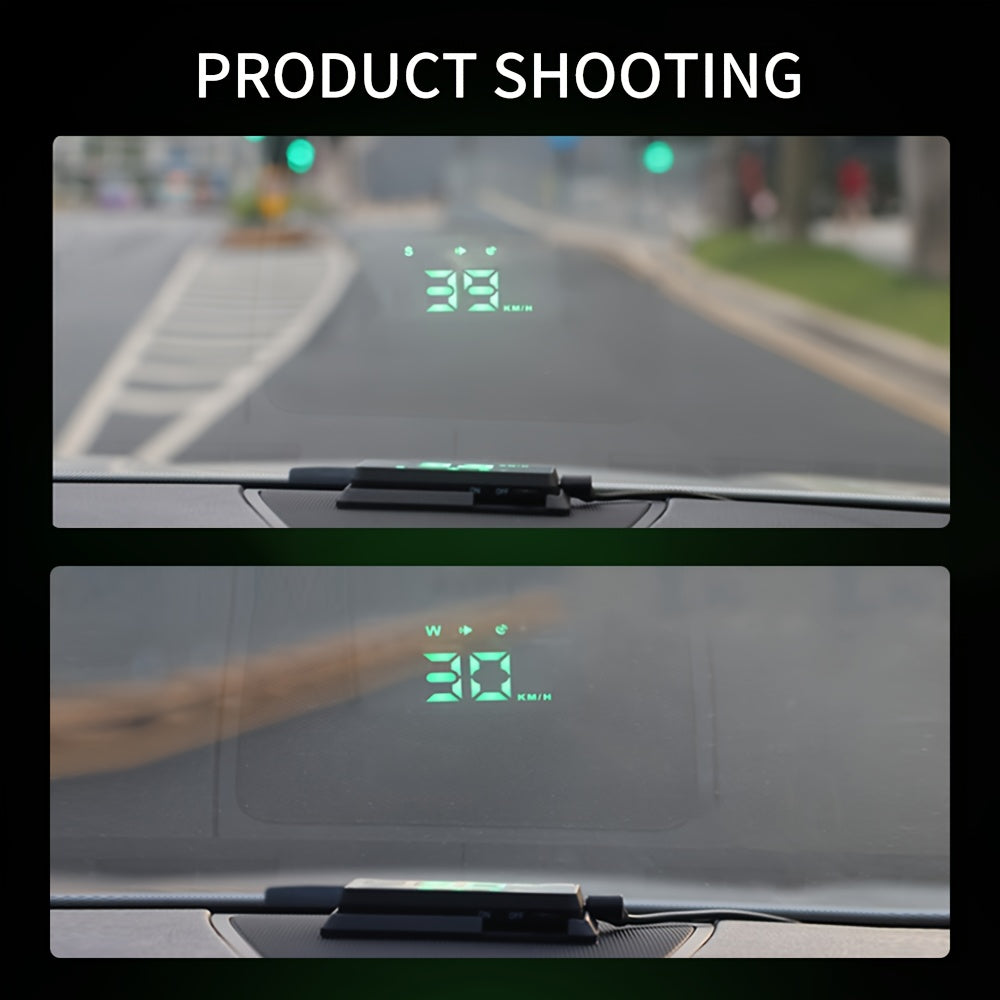 Car HUD Windshield Projector Head Up Display Digital Speedometer Overspeed Info