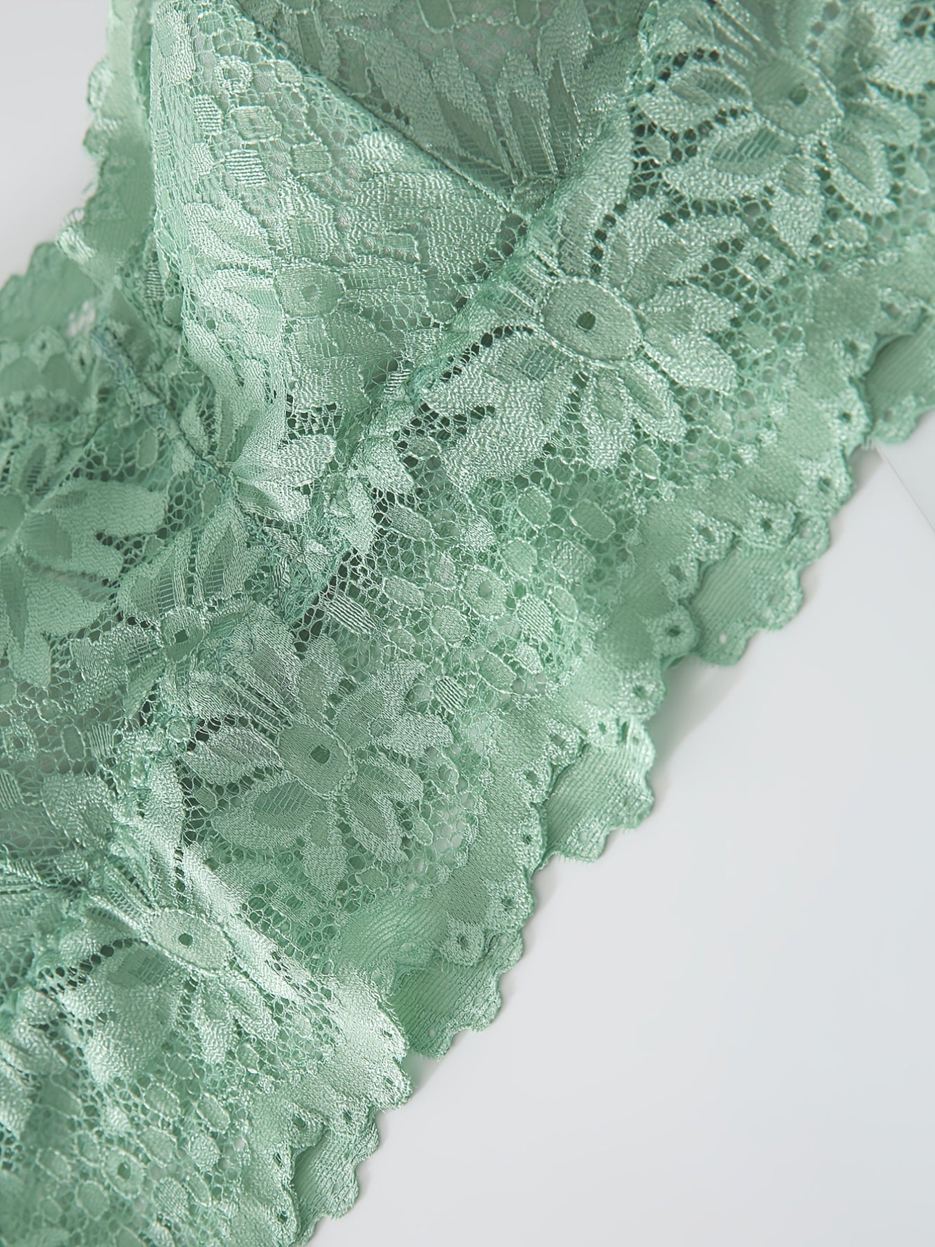 Women's Lace Cami Bra with Padded Support and Hollow Out Design