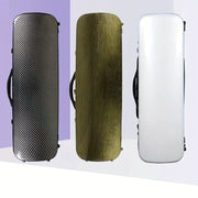 Estuche para violín de fibra de carbono ultraligero, impermeable, resistente al desgaste, con cerradura y higrómetro