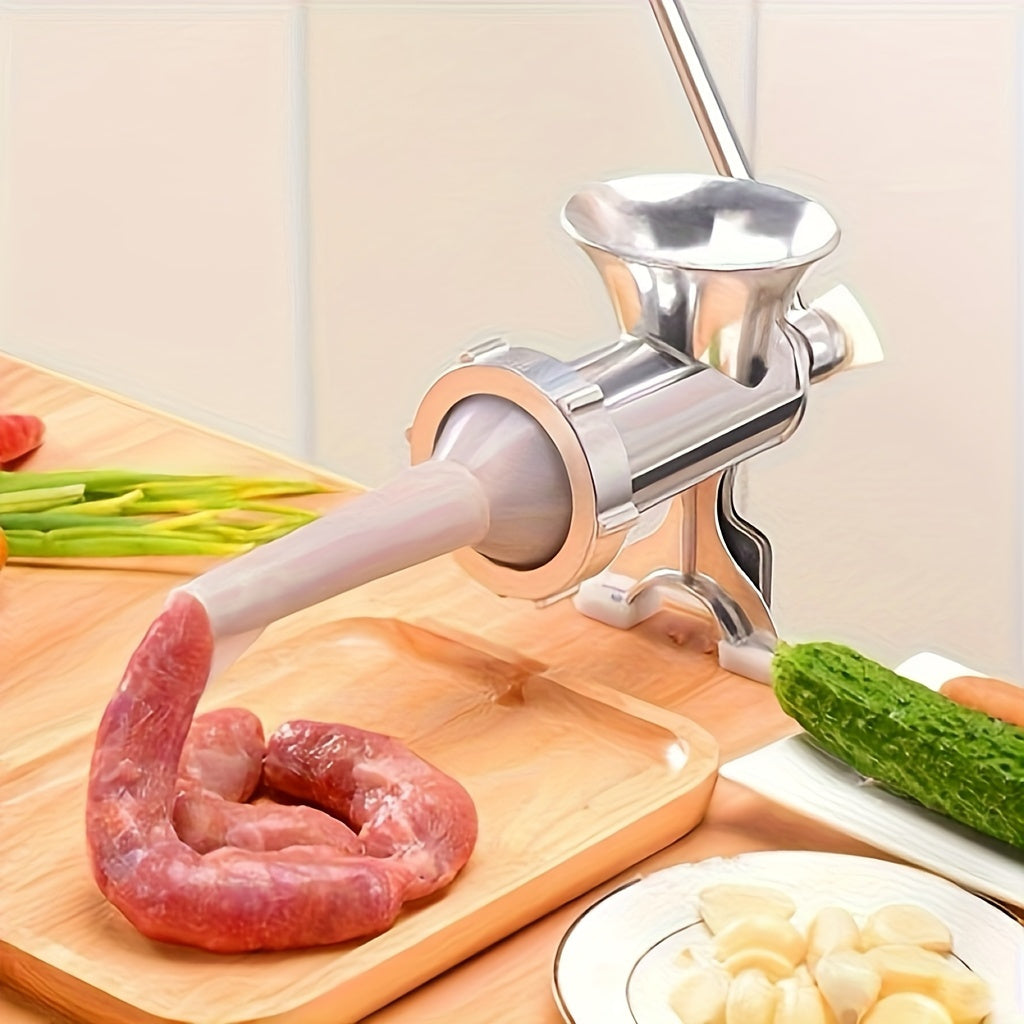 Stainless Steel Hand-Cranked Meat Grinder Vegetable Mincer Table Clamp Kitchen Tool