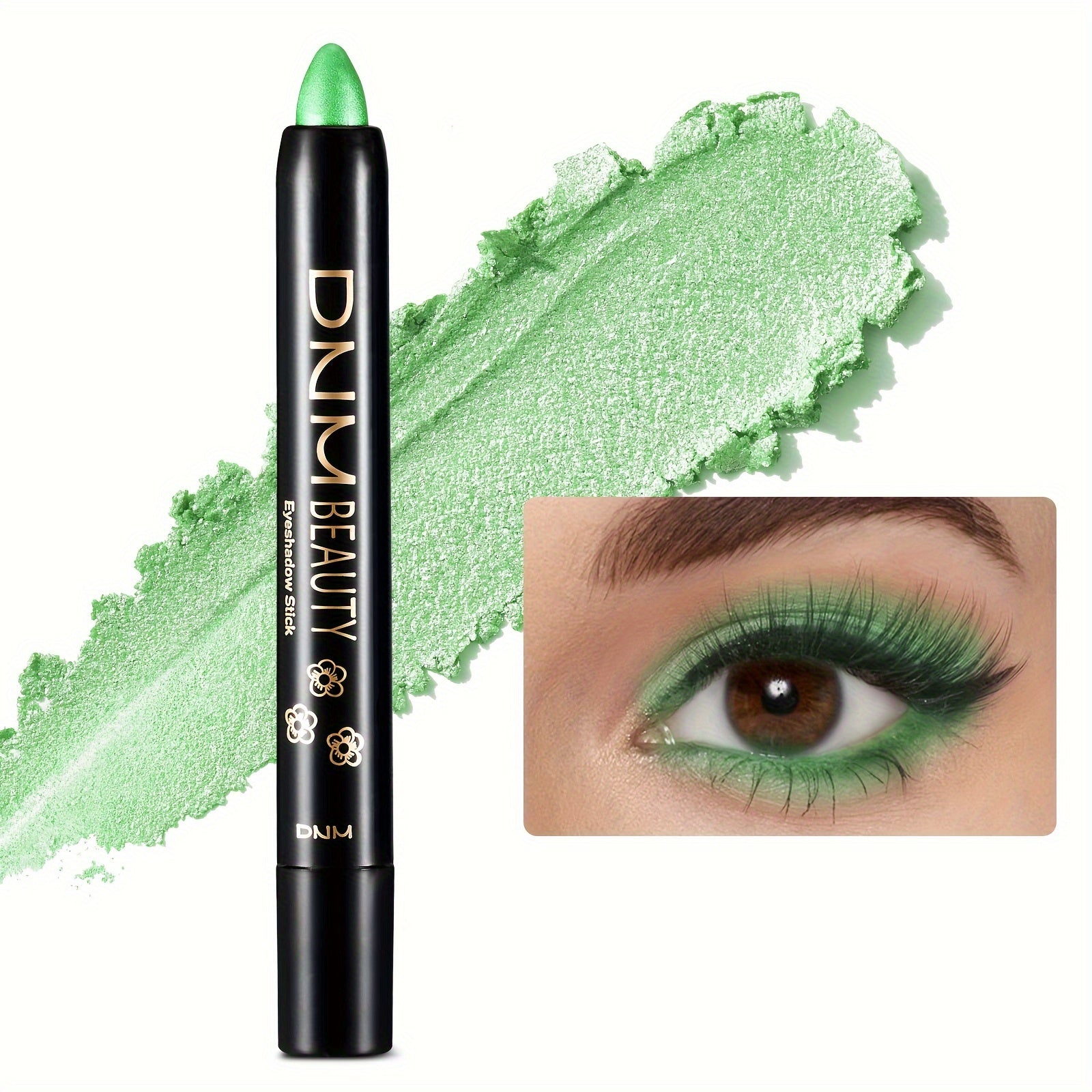 Lápiz de sombra de ojos monocromático con brillo para mujer, resistente al agua, acabado brillante, maquillaje de ojos de alta luminosidad