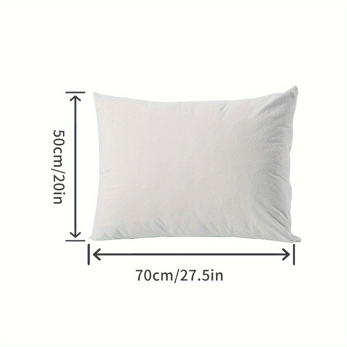 Waterproof Twill Weave Pillowcase with Velvet Touch, Stain-Resistant, 60 Thread Count