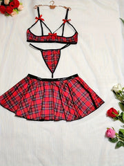 Women's Seductive Lace Lingerie Set with Adjustable Straps