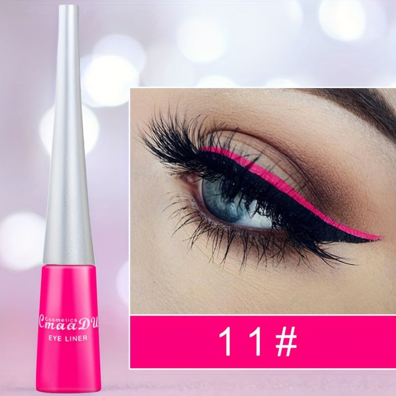 Женский водостойкий жидкий карандаш для глаз, 17 цветов, быстро сохнет, насыщенный цвет