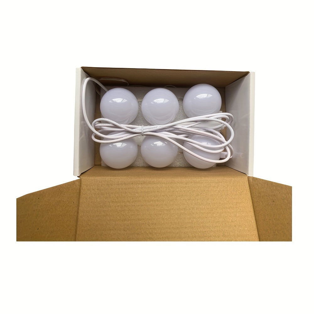 3-Color Dimmable LED Makeup Mirror Bulb USB Powered for Bedroom Bathroom Dressing Table