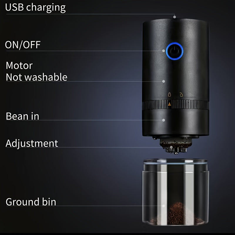 Electric Coffee Bean Grinder Portable USB Rechargeable Small Automatic Grinder