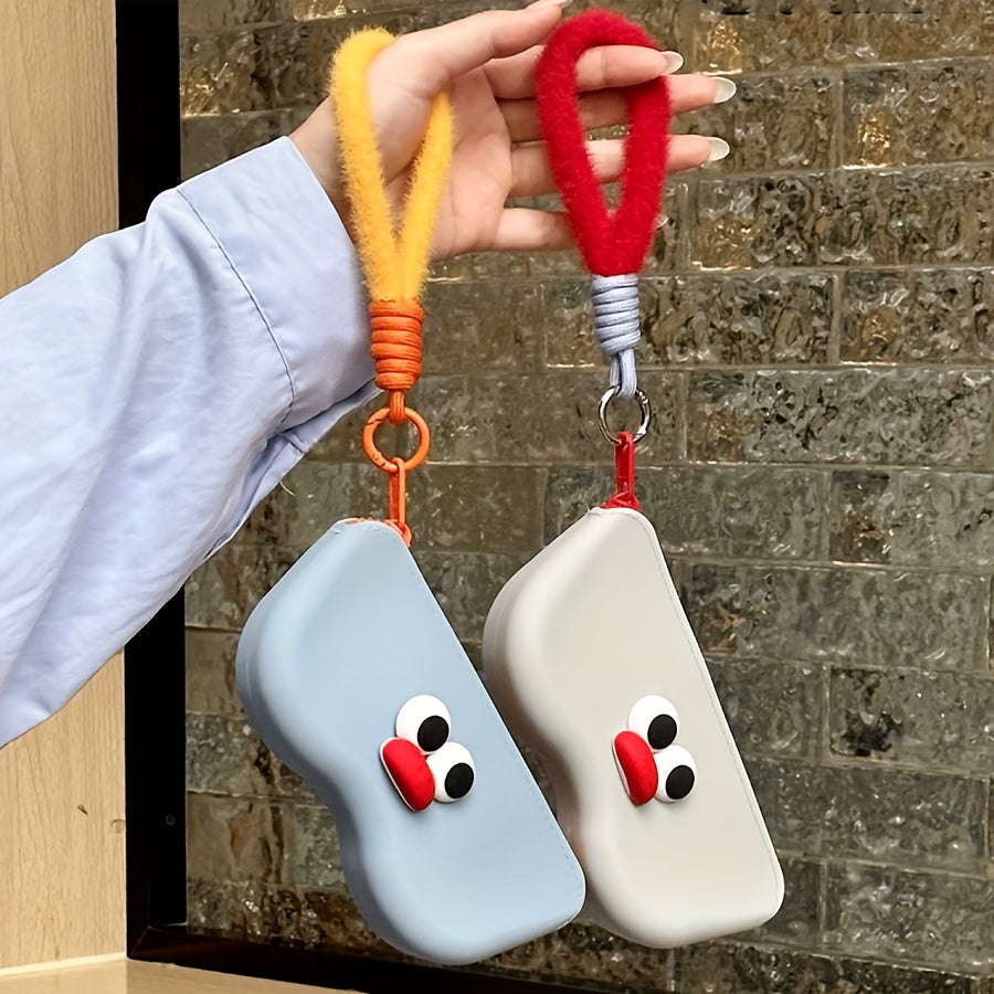 Chiroyli silikon ko'zoynak qutisi, zipper va yorqin tassel bilan - aksessuarlaringizni tartibda saqlash uchun ideal