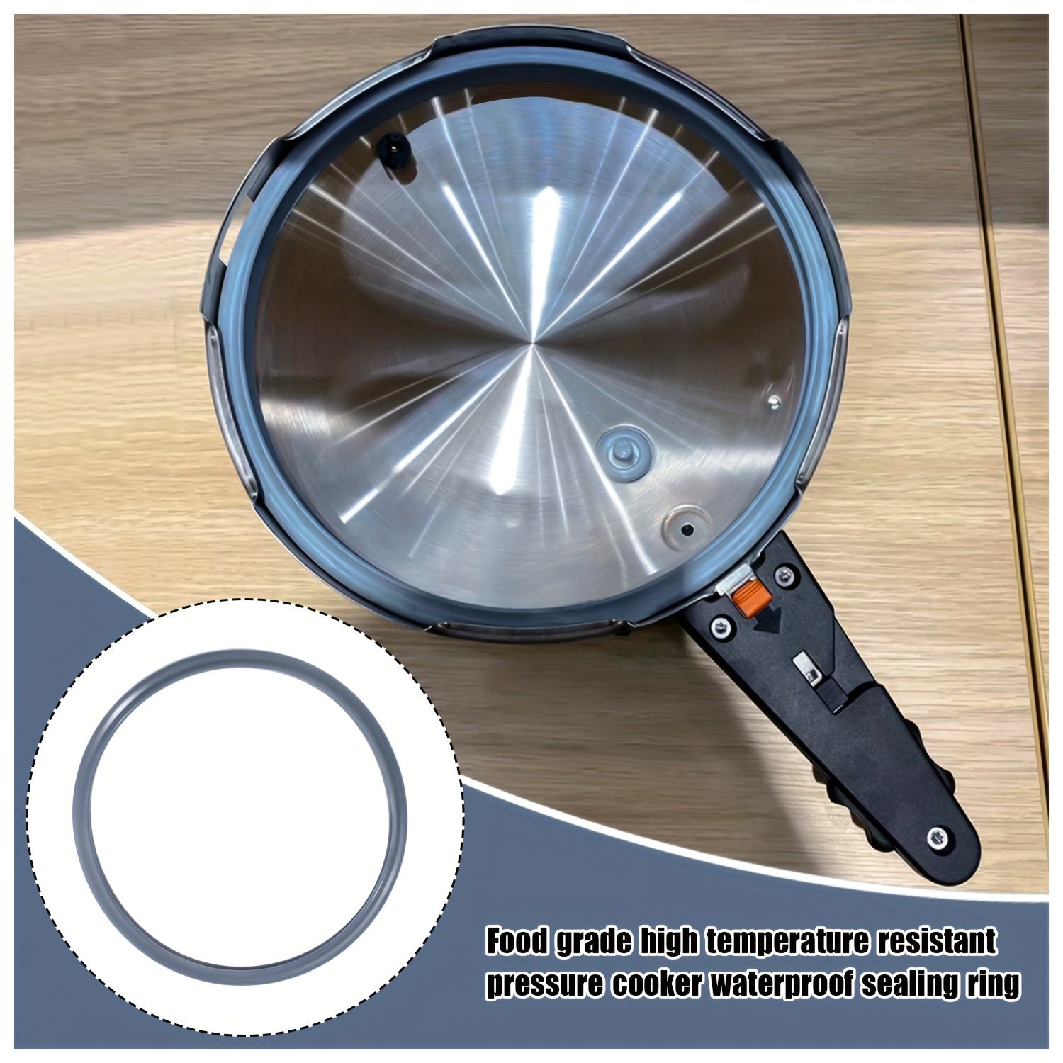 Bosim oshxona idishlari uchun ikki silikon muhr halqasi, o'lchami 22 sm. Ushbu almashtirish qoplamalari toksik bo'lmagan, oziq-ovqat darajasidagi silikondan tayyorlangan va WMF Perfect va Silit Simomtic Quick Cook idishlari bilan mos keladi.