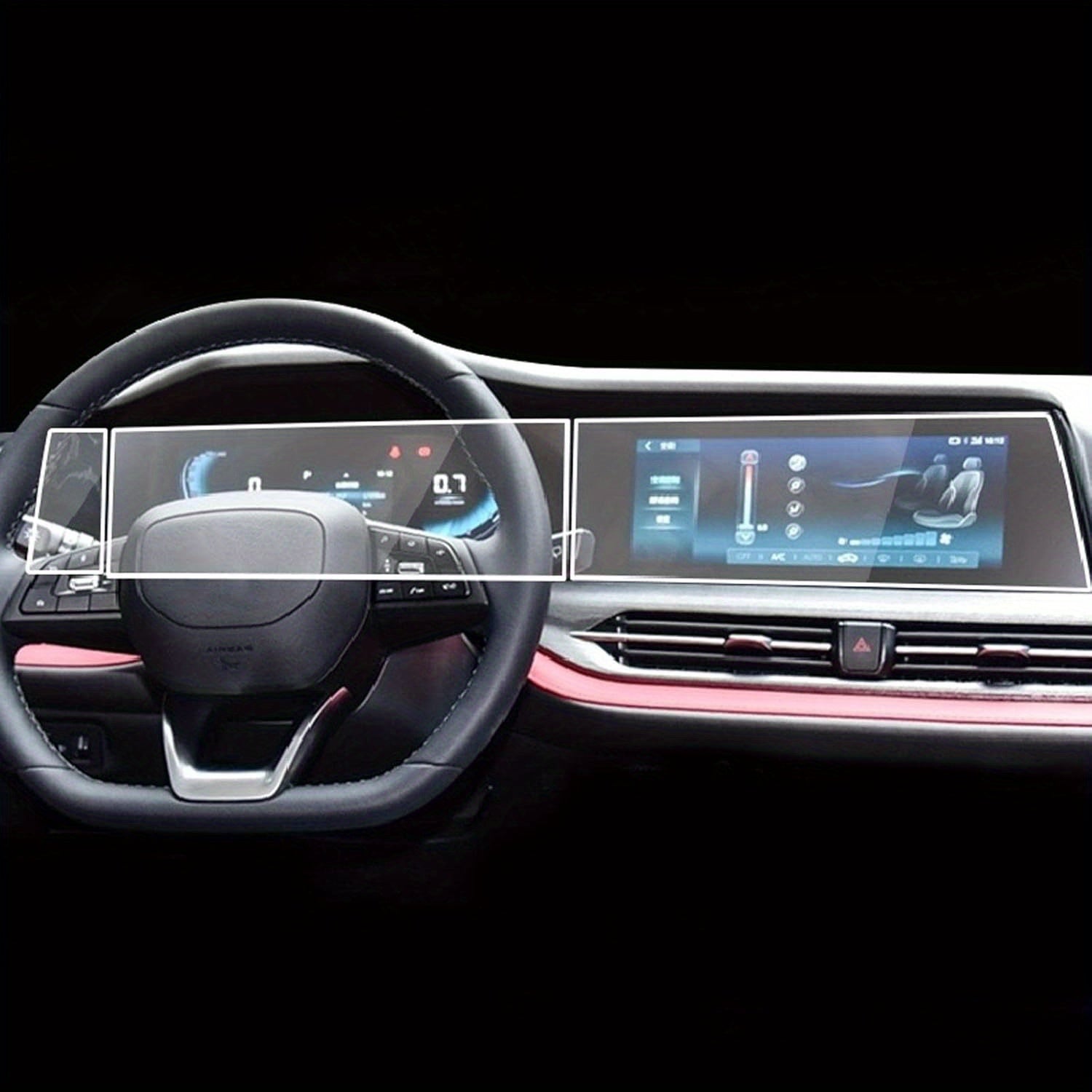 Car GPS Navigation Screen Protector Tempered Glass for LCD Screen 2021-2023