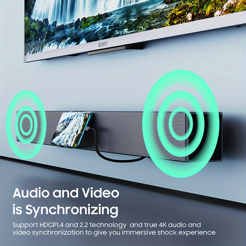 4K USB-C to HDMI Cable for MacBook Galaxy iPad Thunderbolt 3/4 Compatible