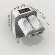 Hacedora eléctrica de dumplings, recargable por USB, portátil, de mano, con control de grosor ajustable, diseño duradero en plástico ABS gris