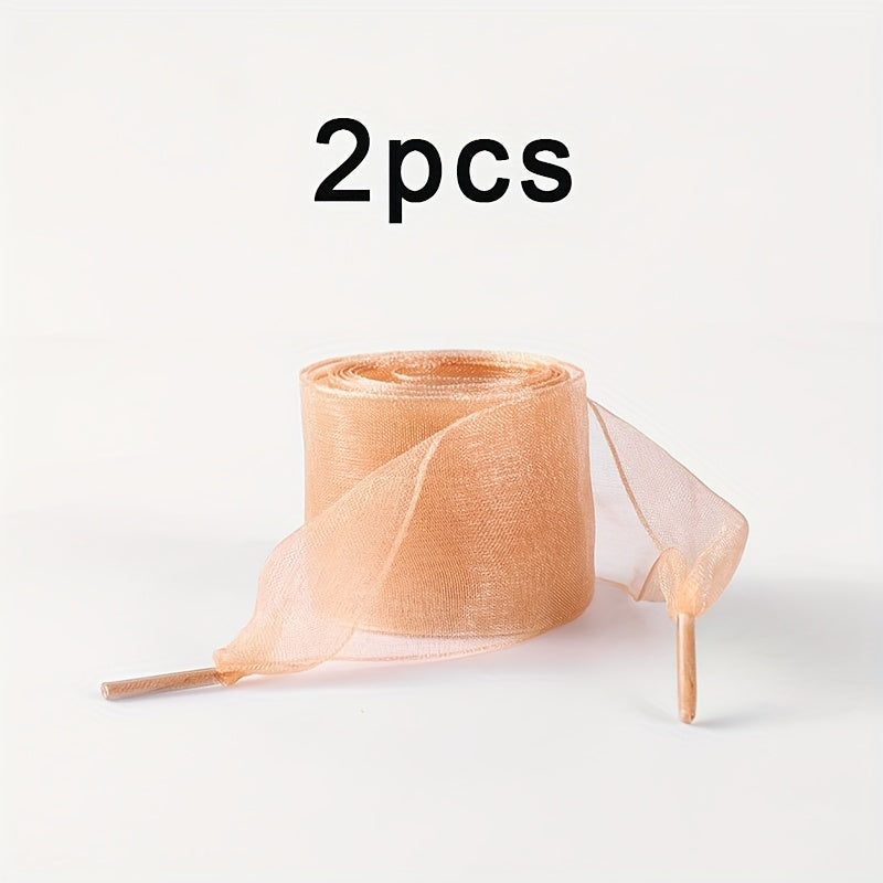 Unisex Flat Satin Silk Shoe Laces Candy Color Canvas Shoe Laces