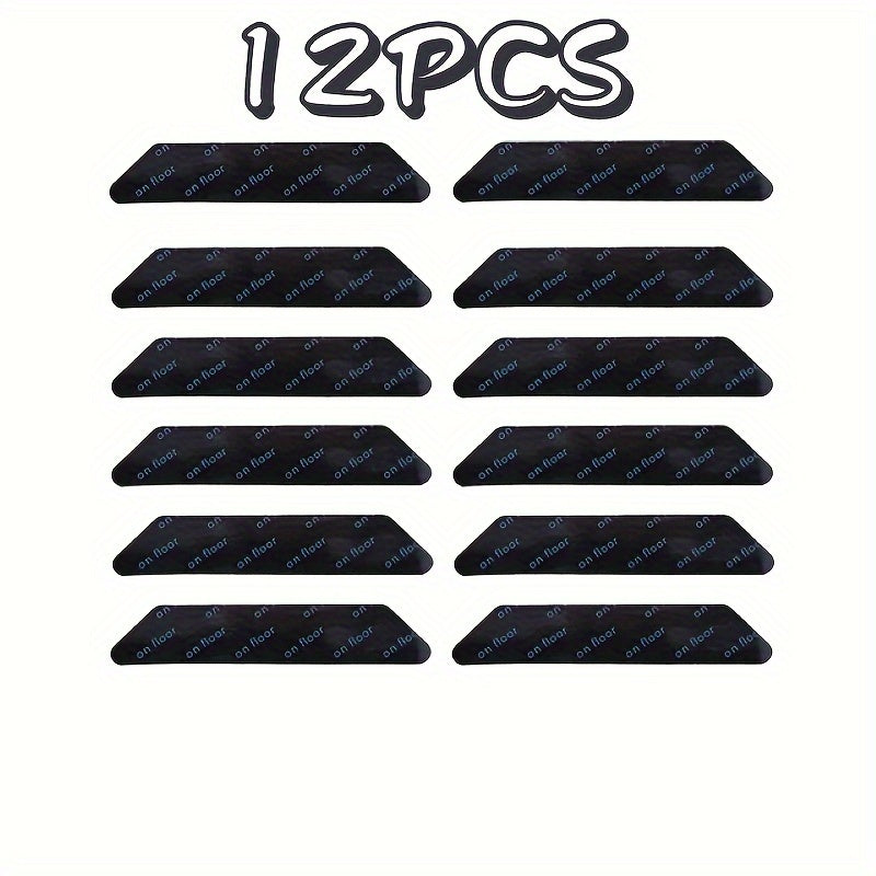 Set of 12 Non-Slip Rug Grippers for Hardwood Floors and Area Rugs
