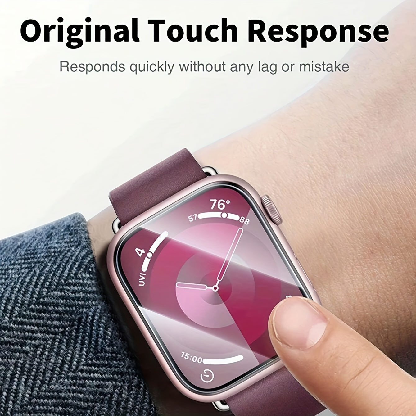 6 Pack Clear TPU Hydrogel Screen Protectors for Apple Watch Series Compatible