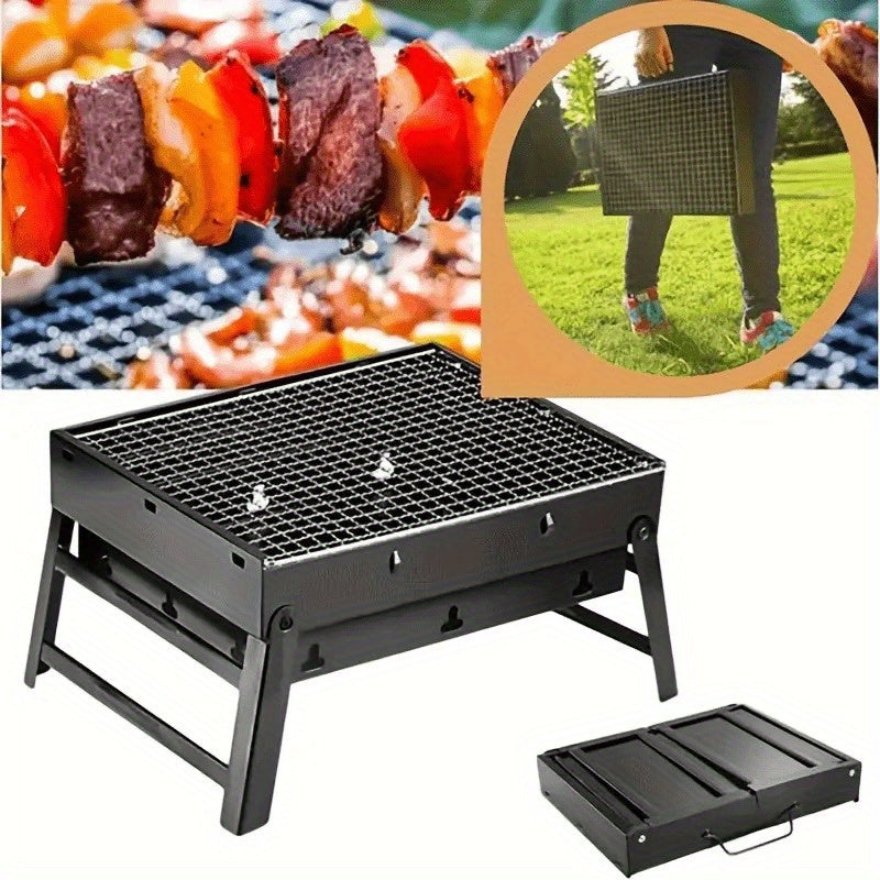 Portable Charcoal Barbecue Grill for Outdoor Cooking and Camping