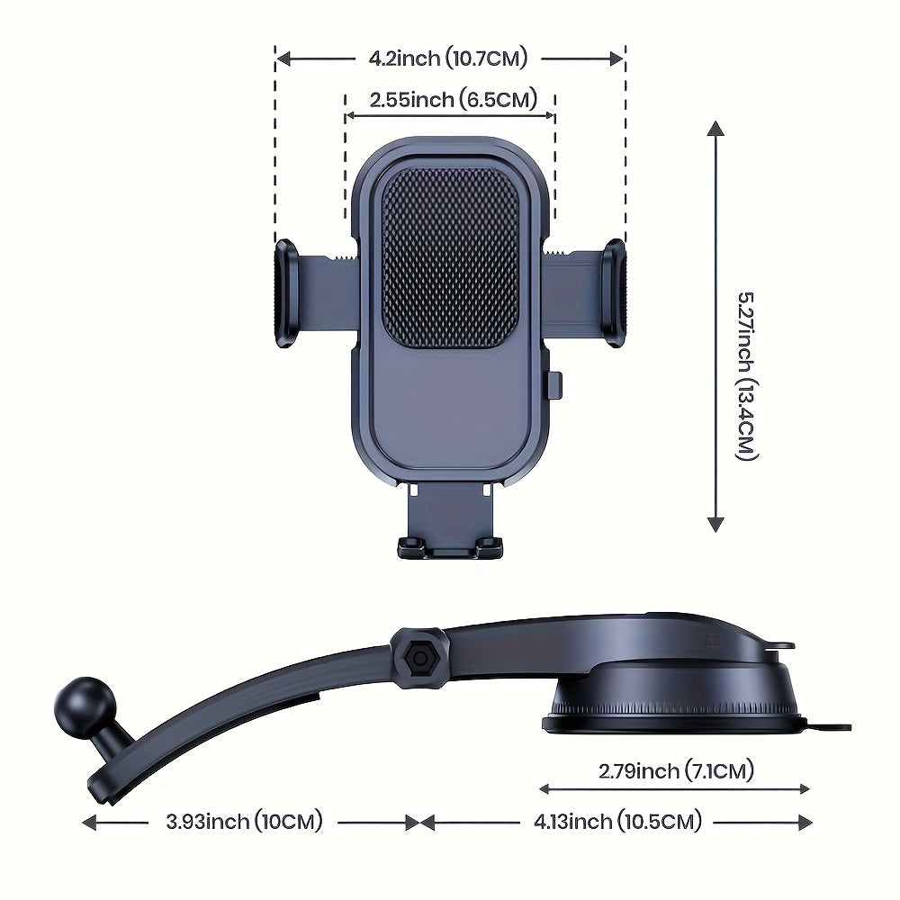 Car Dashboard Phone Mount Rotatable Retractable Foldable Holder for Smartphones