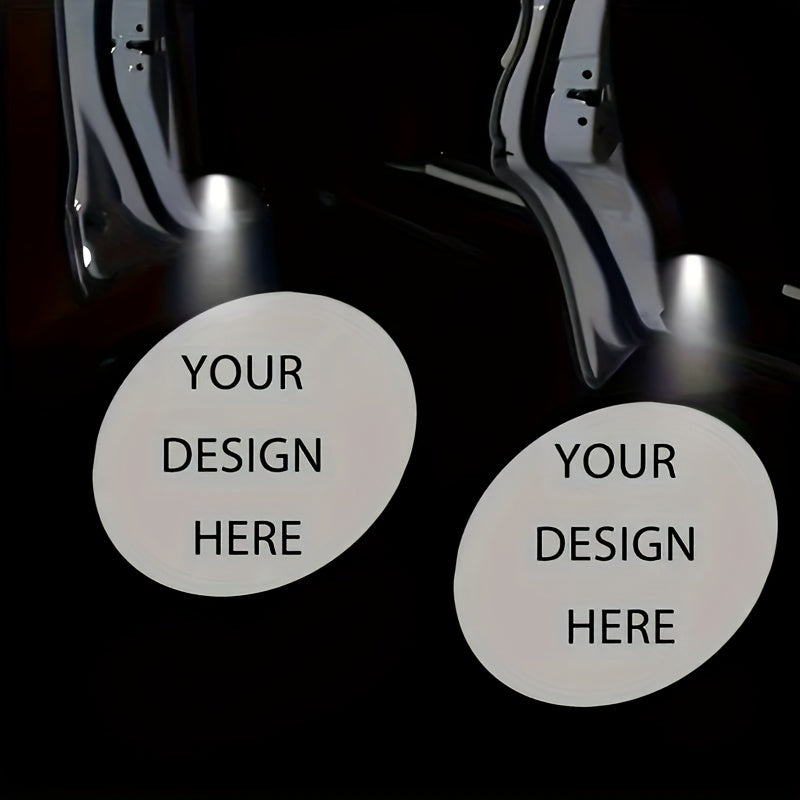 Car Door Welcome Lights 4/2pcs Customizable with Photo and Text for Home and Vehicles