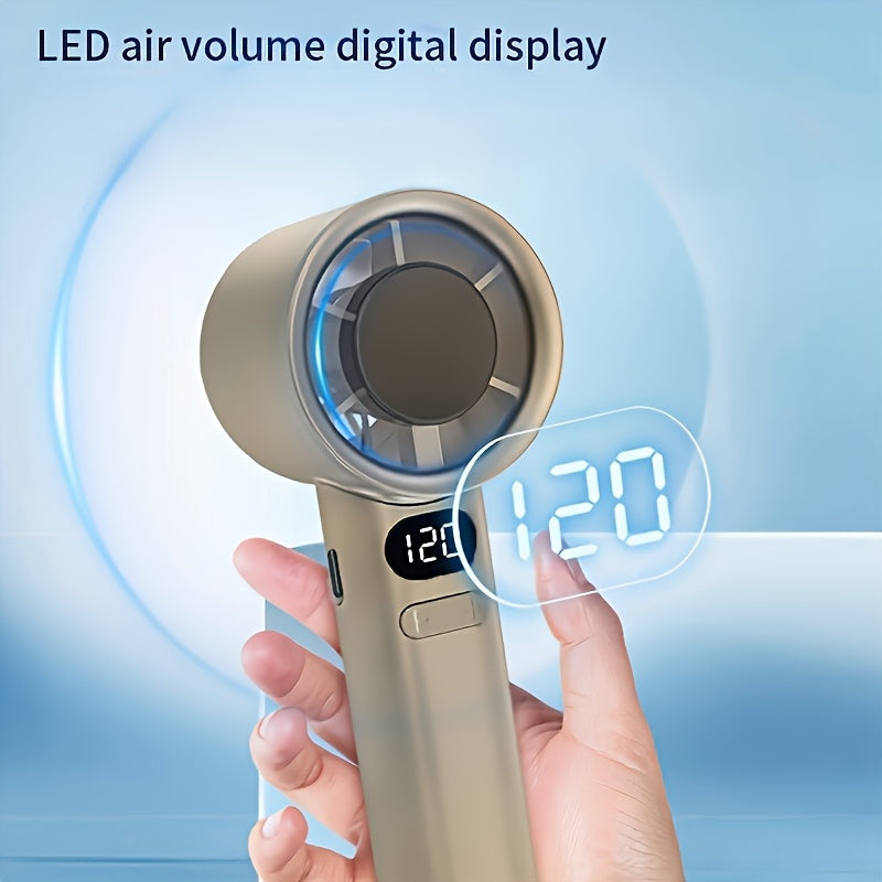 Portable Mini Fan with 120-Speed Adjustable Airflow Compact Lightweight Quiet Desk Fan