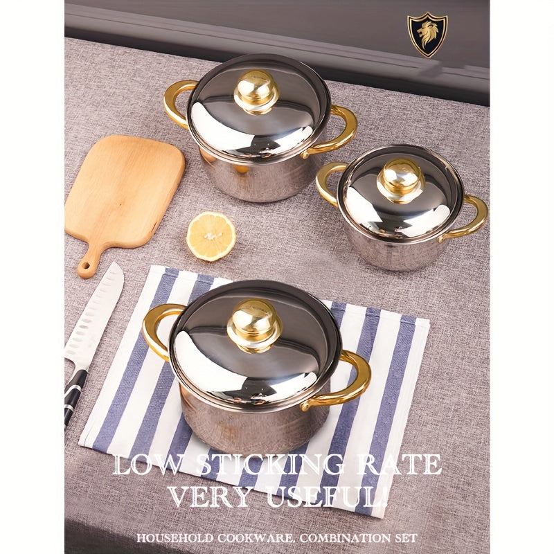 Yuqori sifatli zanglamas po'latdan yasalgan sho'rva qozoni - 5-qavatli pastki va ko'zgu qoplamasi bilan, induktsion pechlar uchun mos, qaynatmalar, souslar va shirinliklar tayyorlash uchun ideal.