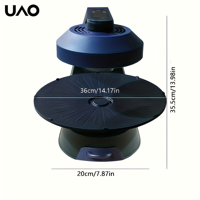 UAO Elektrik BBQ Grill LCD Touch Screen bilan, Cheksiz tutun chiqaradigan aylanuvchi barbekyu pech, ichki va tashqi foydalanish uchun mos. Uyda pishirish va tabiatda sayohat qilish uchun ideal, batareyaga ehtiyoj yo'q. Ajoyib grill qilish