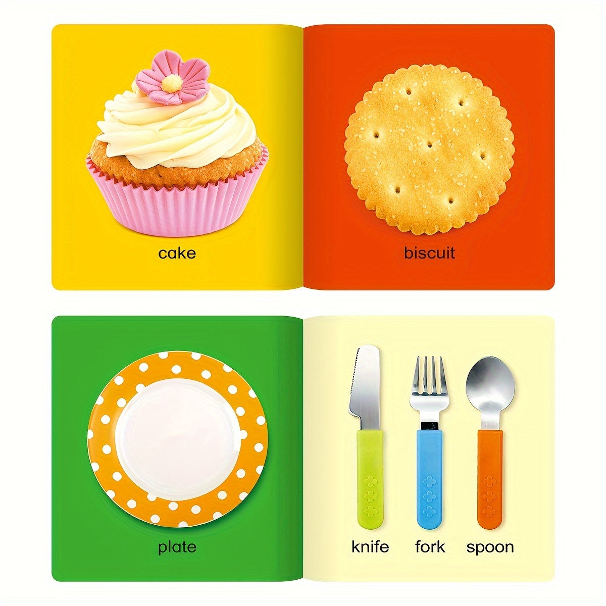 Set of 10 Children's Object Recognition Books in English with Apple Covers