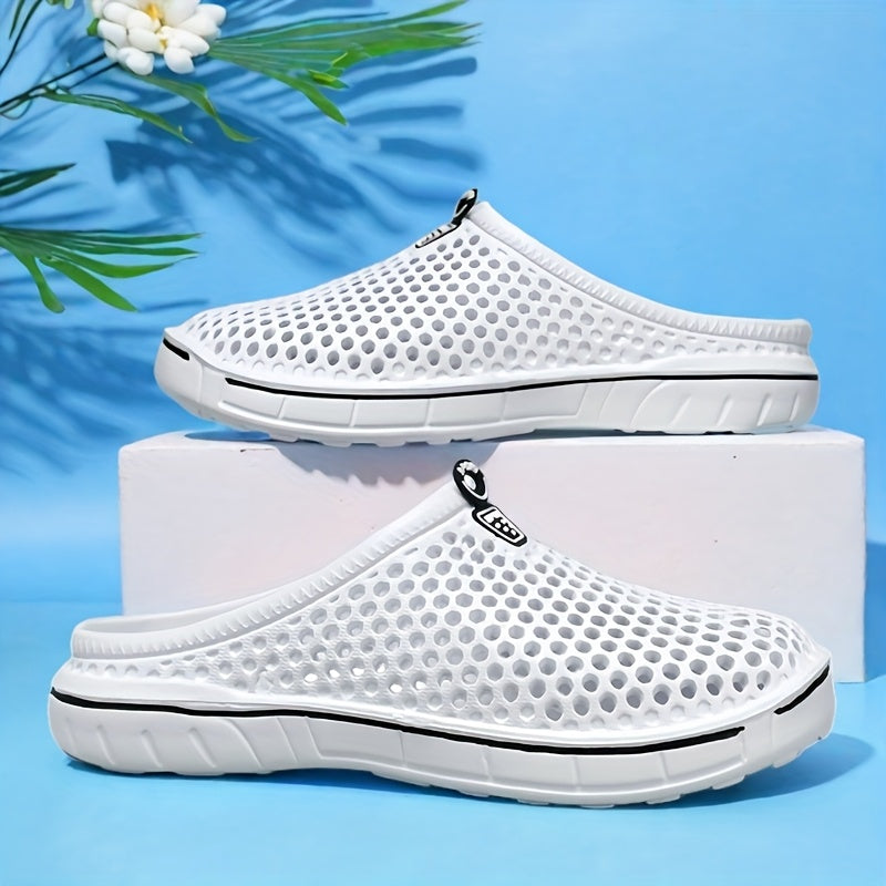 Women's Lightweight Pink Mesh Slip-On Sandals for Summer, Breathable Comfort